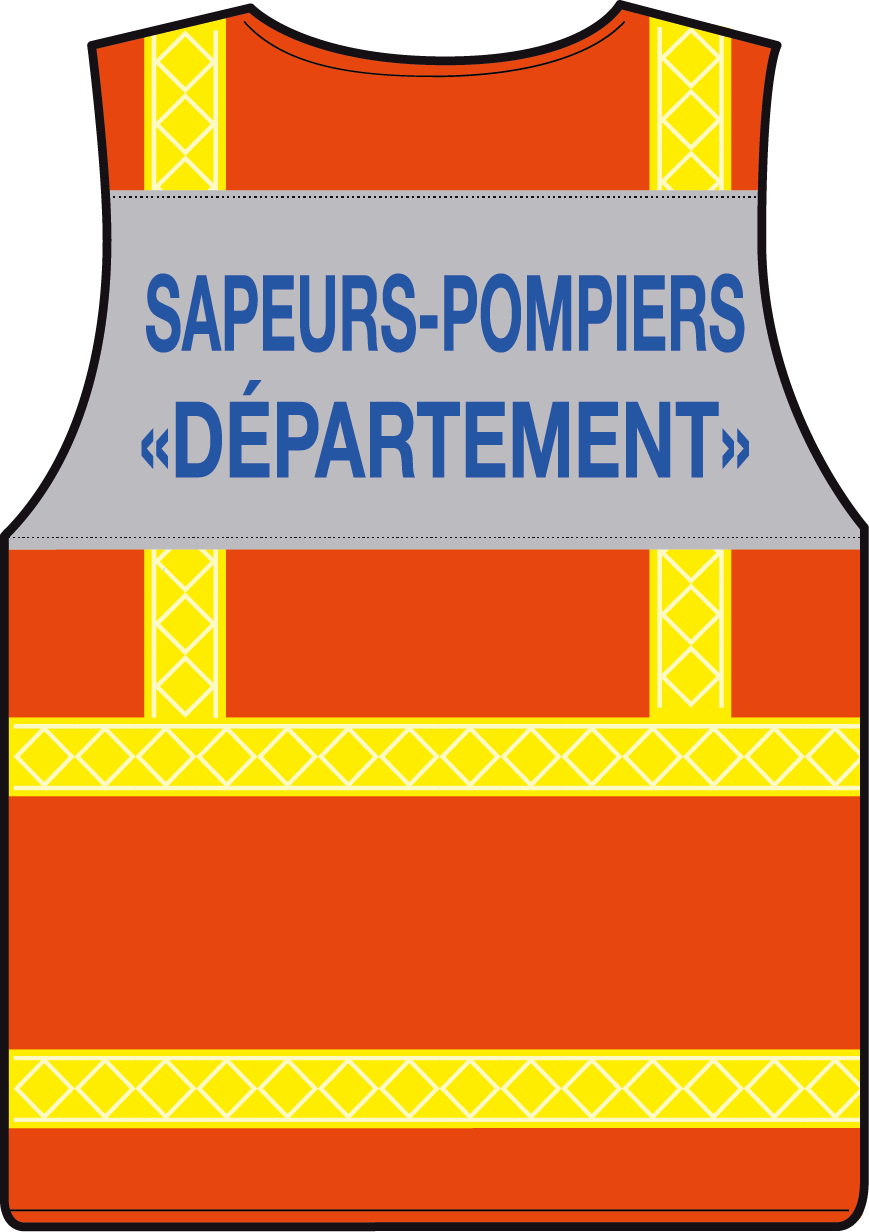 Gilet haute visibilité orange sapeurs-pompiers CODUPAL